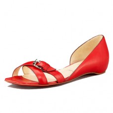 Christian Louboutin Atalanta lapos szandál piros