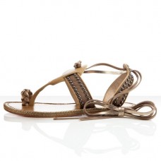 Christian Louboutin Hola nina lapos szandál teveszín