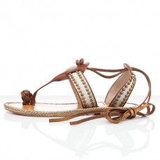 Christian Louboutin Hola nina lapos szandál barna