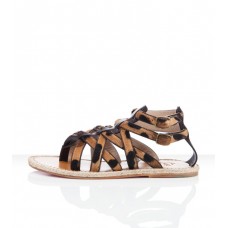 Christian Louboutin Hola Nina lapos szandál leopárd mintával