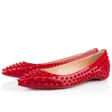 Christian Louboutin Pigalle szegecselt balerinacipő piros Christian Louboutin Pigalle szegecselt balerinacipő piros