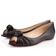Christian Louboutin turbán nappa balerinák fekete