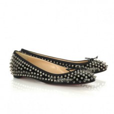 Christian Louboutin Big Kiss szegecses balerina cipő fekete