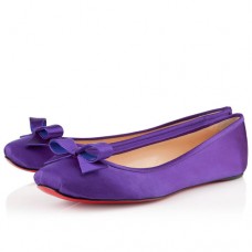 Christian Louboutin Boudoir Satin Balerinas Parme