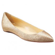 Christian Louboutin Pigalle csillámos balerina cipő arany