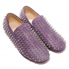 Christian Louboutin Rolling Spike Loafers Parme