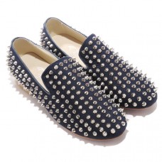 Christian Louboutin Rolling Spike Loafers Kék