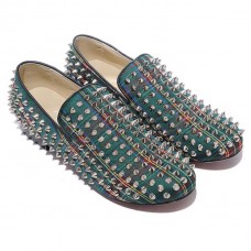 Christian Louboutin Rolling Spike Loafers Zöld