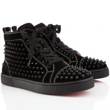 Christian Louboutin Louis Spikes cipők fekete