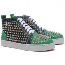 Christian Louboutin Louis Spikes cipők Zöld