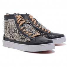 Christian Louboutin Louis Spikes cipők fekete