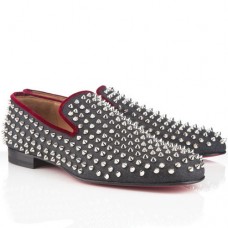 Christian Louboutin Rollerboy Szöges Loafers Sötétkék