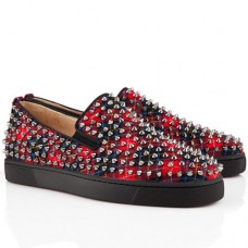 Christian Louboutin Roller Boat Loafers Piros