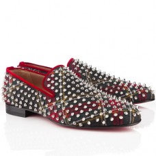 Christian Louboutin Rollerboy Szöges Loafers Piros