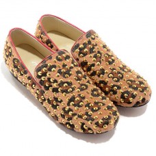 Christian Louboutin Rollerboy Szöges Loafers Leopárdmintás
