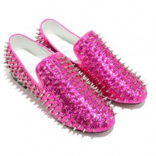 Christian Louboutin Rollerboy Szöges Loafers Rózsaszín Matador