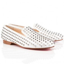 Christian Louboutin Rollerboy Szöges Loafers Fehér