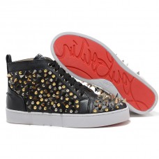 Christian Louboutin Louis Spikes cipők fekete