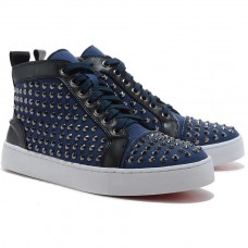 Christian Louboutin Louis Spikes Tornacipő Kék Christian Louboutin Louis Spikes Tornacipő Kék