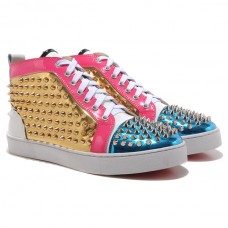 Christian Louboutin Louis Spikes Tornacipő Kék Christian Louboutin Louis Spikes Tornacipő Kék