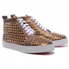 Christian Louboutin Louis Gold Spikes cipők bronzszínűek Christian Louboutin Louis Gold Spikes cipők bronzszínűek
