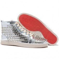 Christian Louboutin Louis Spikes Tornacipő Ezüst Christian Louboutin Louis Spikes Tornacipő Ezüst