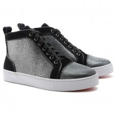 Christian Louboutin Louis Jeweled cipők fekete