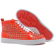 Christian Louboutin Louis Spikes Tornacipő Narancssárga Christian Louboutin Louis Spikes Tornacipő Narancssárga