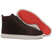 Christian Louboutin Louis Spikes Tornacipő Barna