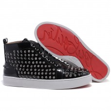 Christian Louboutin Louis Spikes cipők fekete