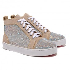 Christian Louboutin Louis Strass tornacipők Taupe