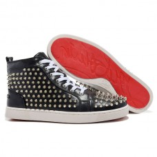 Christian Louboutin Louis Spikes cipők fekete