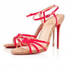 Christian Louboutin Belbride 100mm szandál, rózsaszín, Párizs
