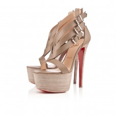 Christian Louboutin Charleze 160mm szandál, kő színű
