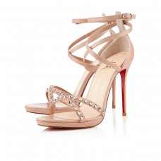 Christian Louboutin Monocronana 120mm szandál, nude