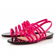 Christian Louboutin Vildo lapos szandál Rose Matador/Black