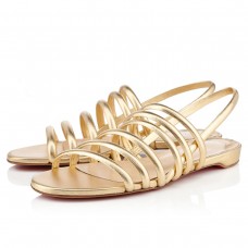 Christian Louboutin Vildo lapos szandál arany