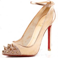 Christian Louboutin Picks And Co 120 mm-es pumpák arany