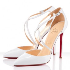 Christian Louboutin Crosspiga 120 mm-es pumpák fehér Christian Louboutin Crosspiga 120 mm-es pumpák fehér