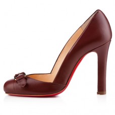 Christian Louboutin Lilibelt 100 mm-es pumpás cipő Havane