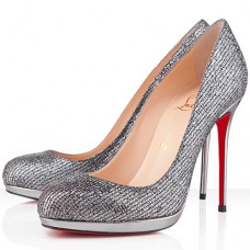 Christian Louboutin Filo 120 mm-es pumpák ezüst