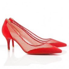 Christian Louboutin Mireille Mesh 80mm Pumps Piros