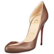 Christian Louboutin Helmour 100 mm-es Taupe szivattyúk