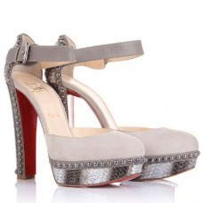 Christian Louboutin Luxura 140 mm-es pumpák bézs