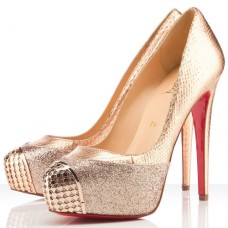 Christian Louboutin Maggie 140 mm-es pumpák arany