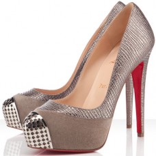 Christian Louboutin Maggie 140 mm-es pumpák Elefante Pewter