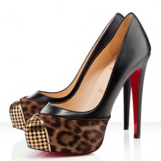 Christian Louboutin Maggie 140 mm-es pumpák leopárdmintás