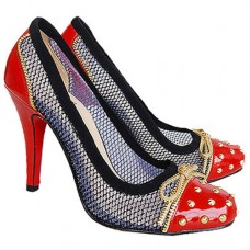 Christian Louboutin Candy Lace 120 mm-es pumpás cipő piros