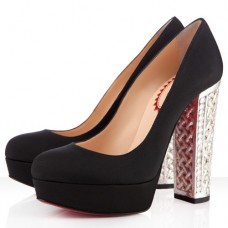 Christian Louboutin Bois Dore 140 mm-es pumpák fekete/ezüst