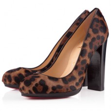 Christian Louboutin Grapi 120 mm-es pumpák leopárd mintával